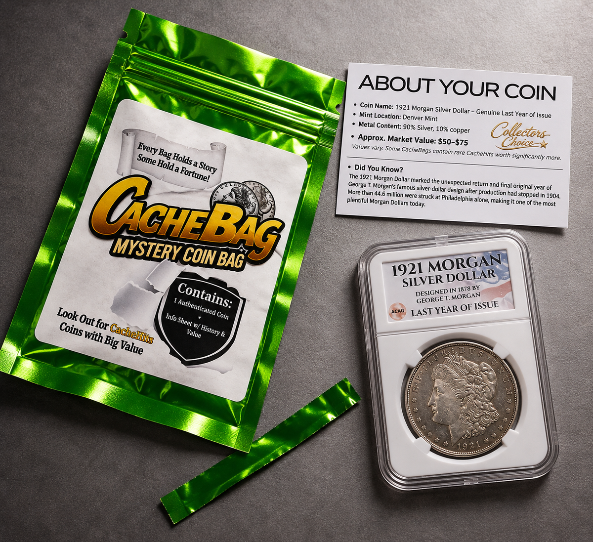 CacheBag™ Mystery Coin Bag – Every Bag Holds a Story